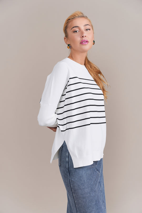 MONTIA TOP WHITE/BLACK