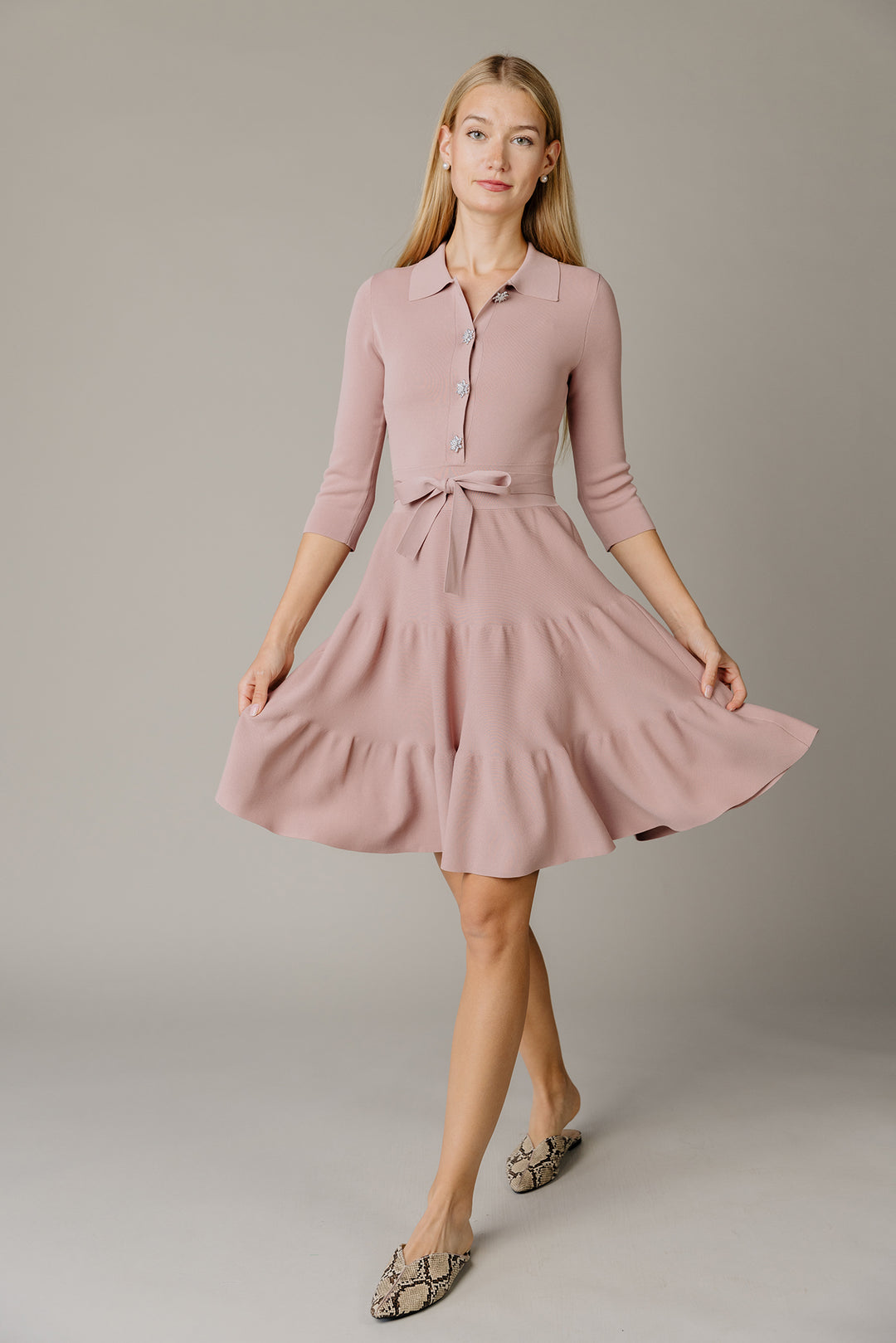 EMERY DRESS IN DUSTY ROSE