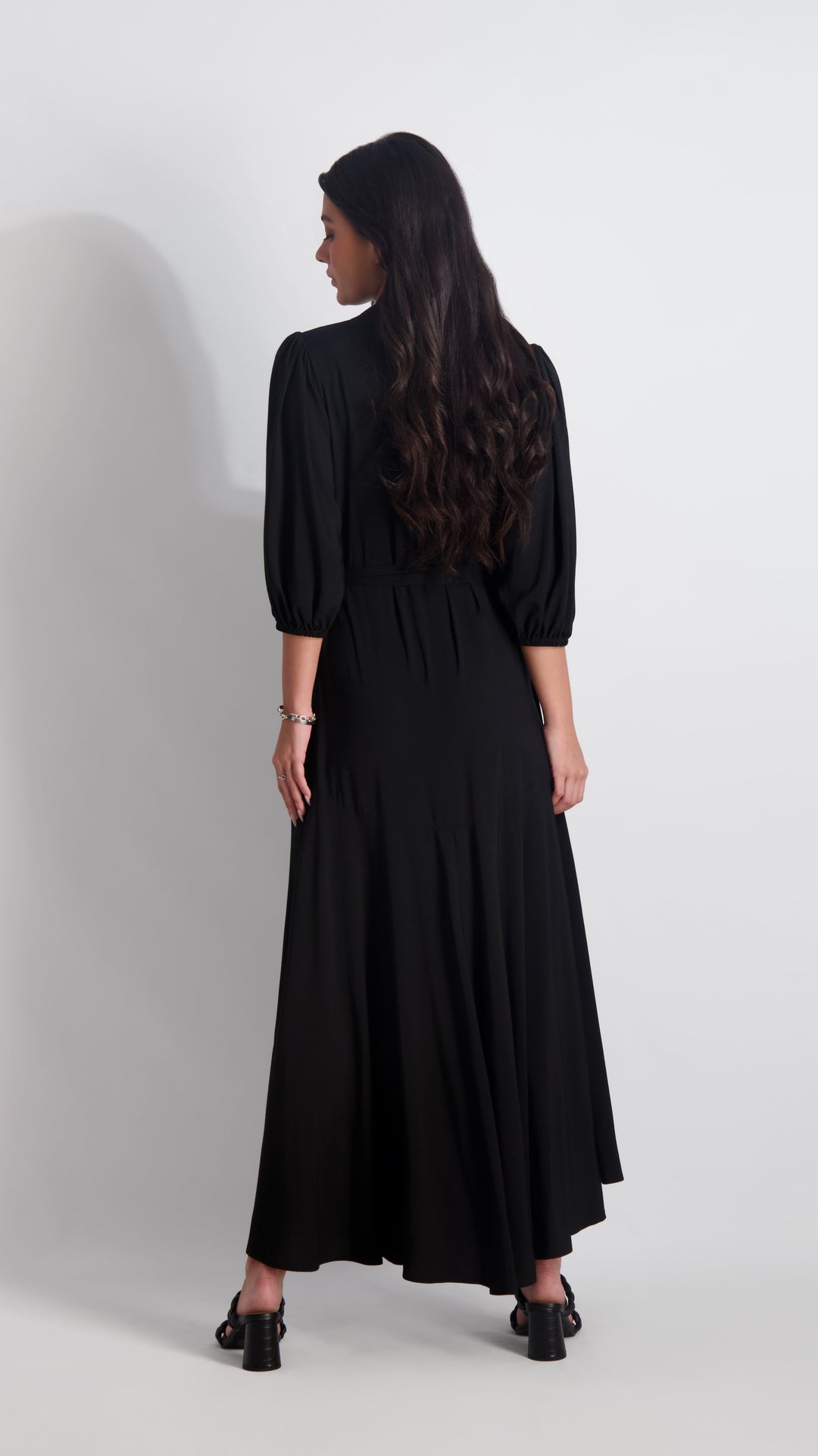 WRAP MAXI IN BLACK