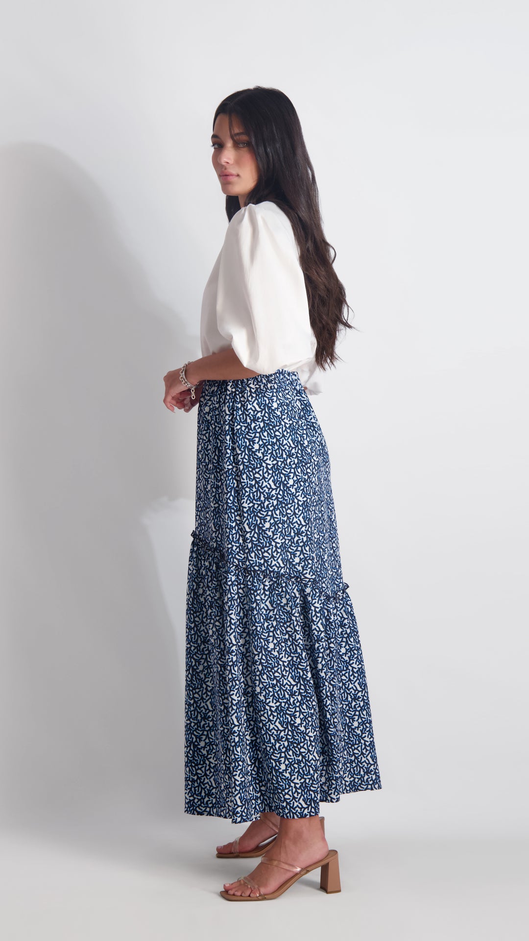 BUTTON FRONT PRAIRIE SKIRT