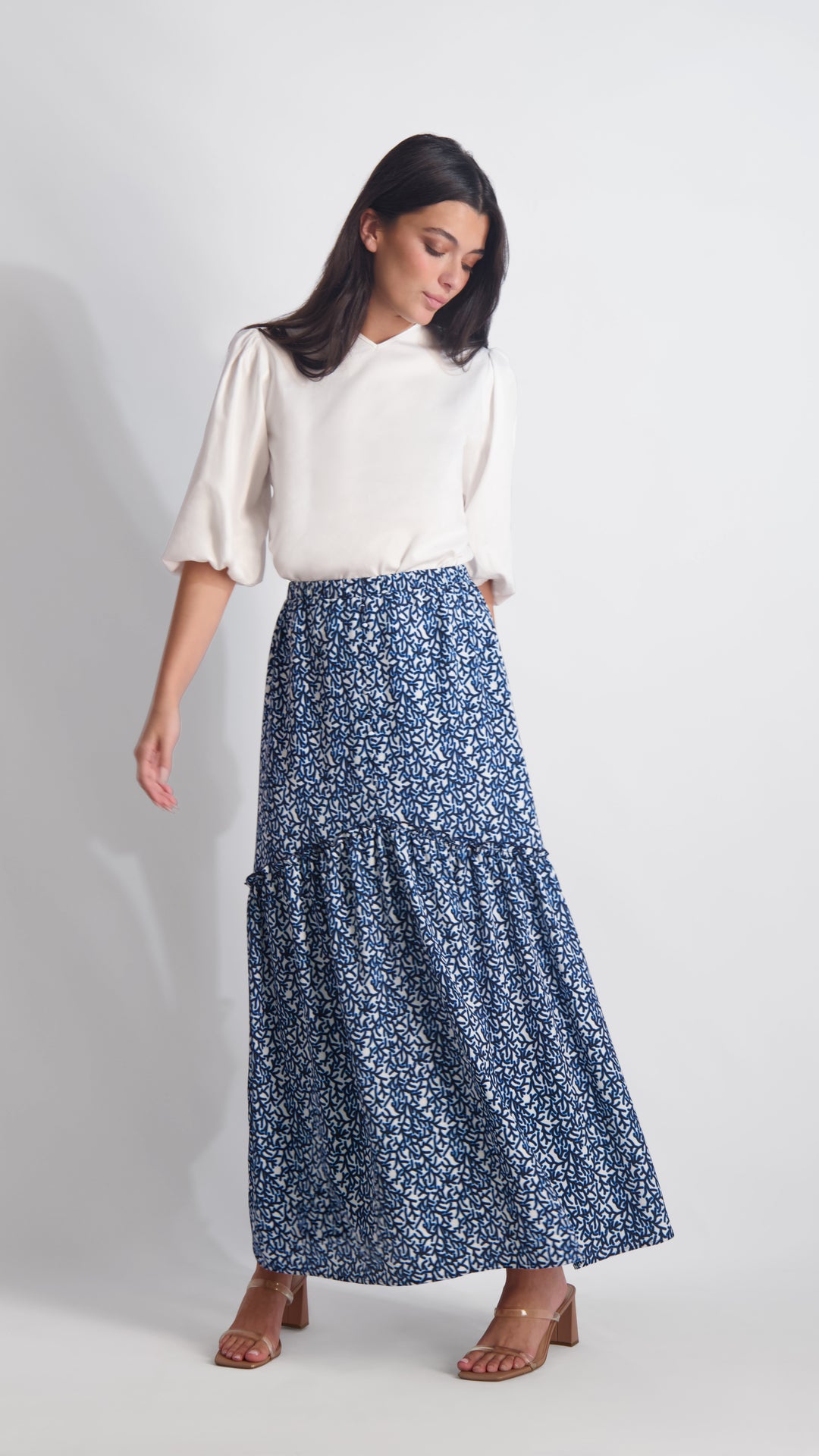 BUTTON FRONT PRAIRIE SKIRT