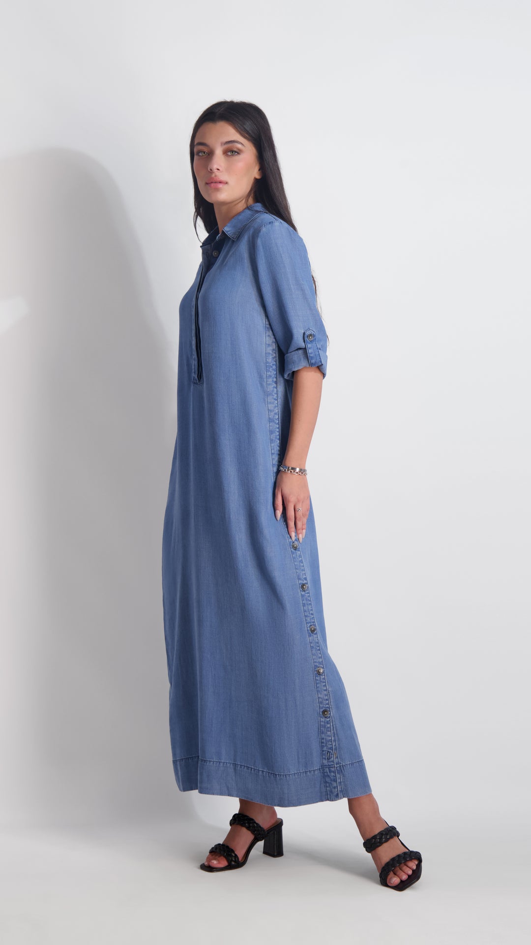 DENIM SWING DRESS